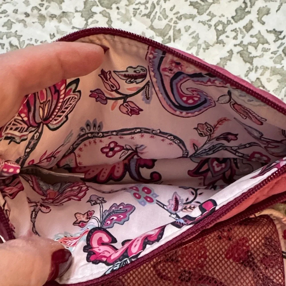 Vera Bradley Quilted Magenta Cosmetic Bag NWT